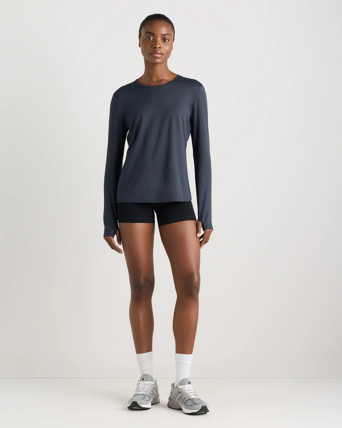 Flowknit Breeze Long Sleeve Top - XS / Heather Deep Navy