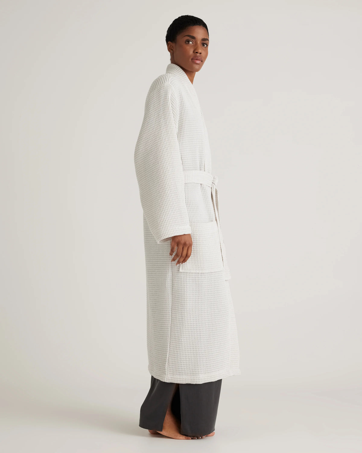 Organic Turkish Waffle Robe - XS / White