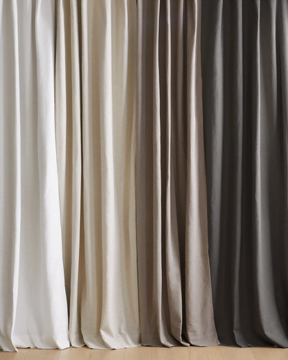 Cotton Slub Curtain - Single Panel - 48x84 / White