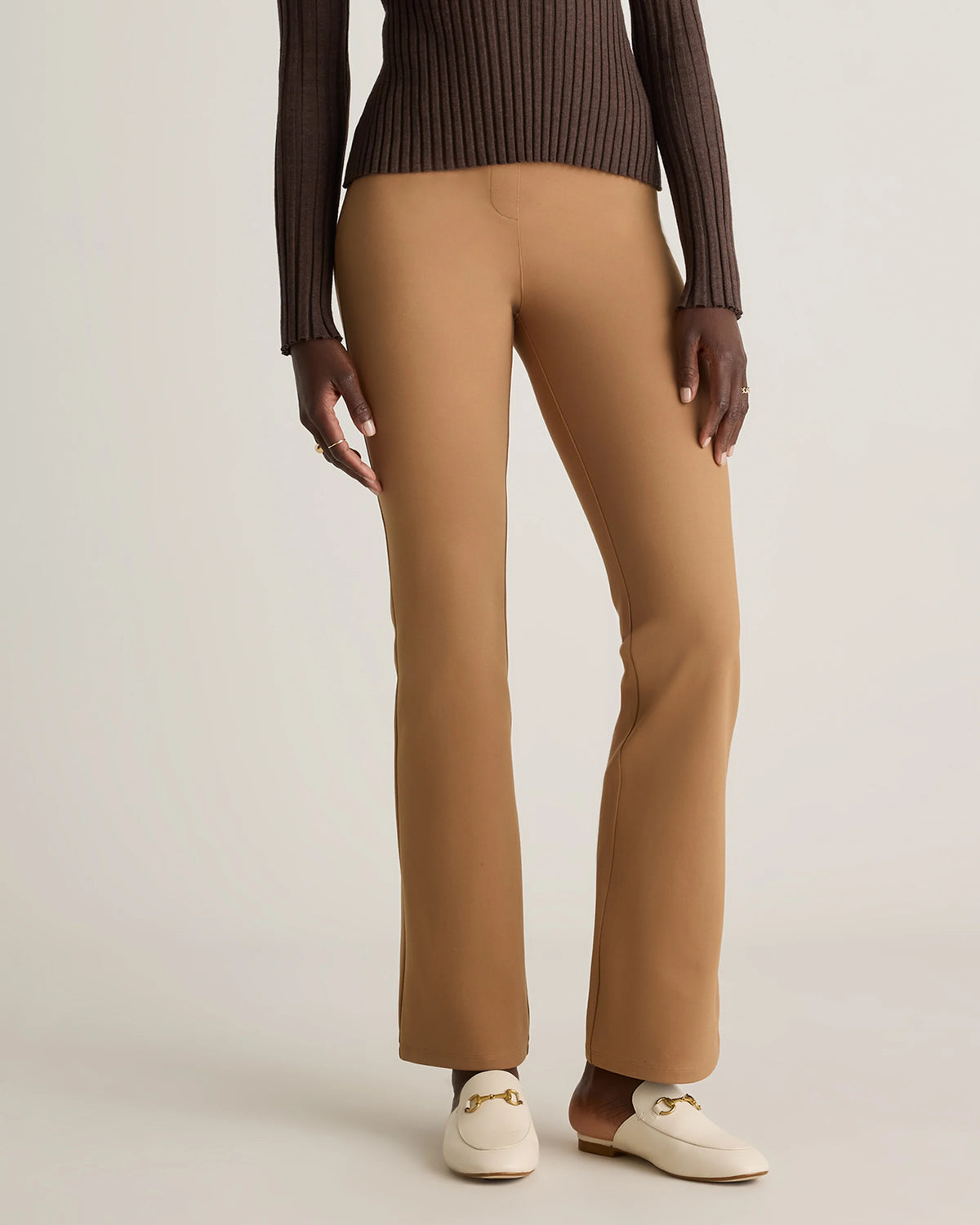 Ultra-Stretch Ponte Bootcut Pants - XS / Roasted Pecan