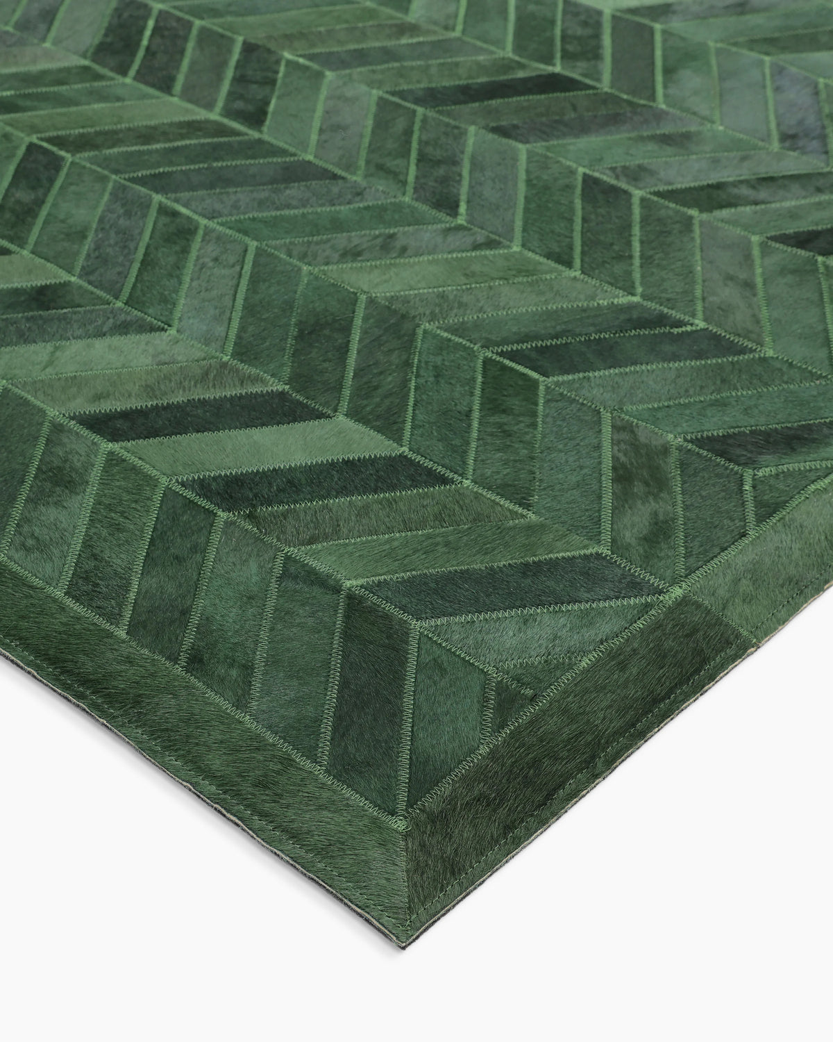 Jones Hide Rug - 5' x 8' / Green