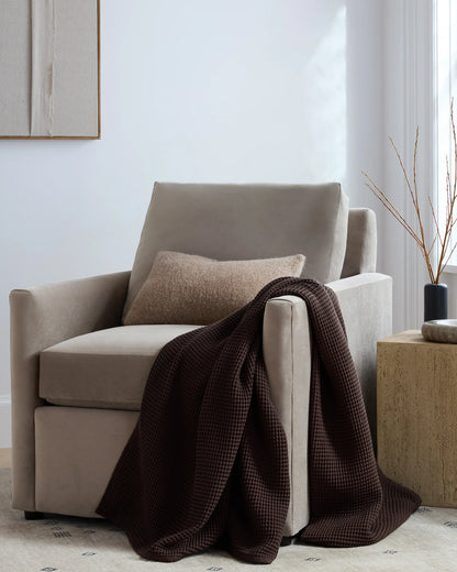 Organic Waffle Throw - 50x70 / Dried Sage