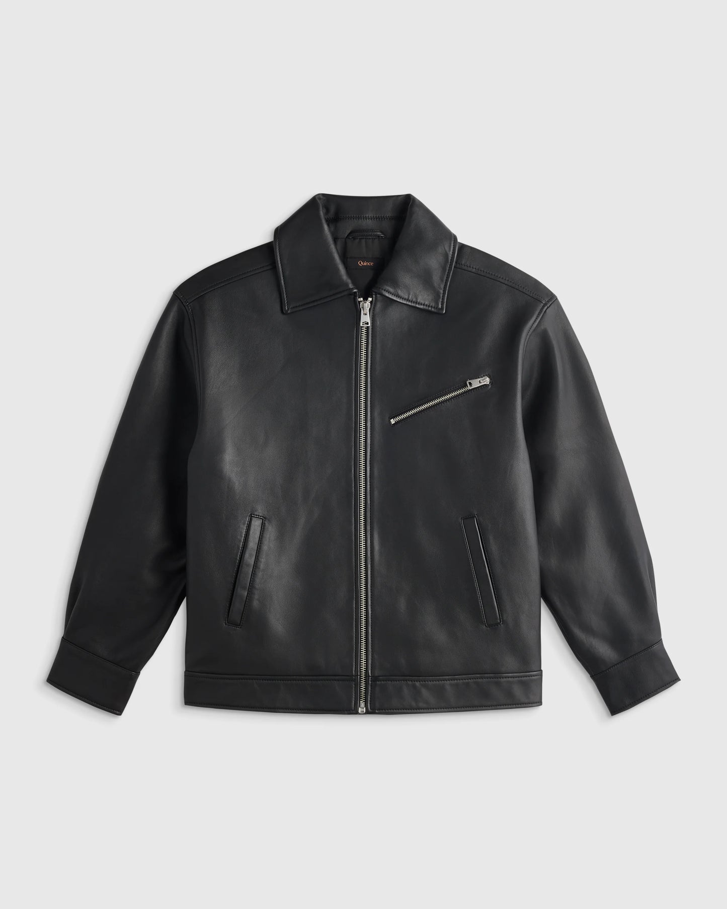 100% Leather Oversized Bomber Jacket - XS / Rich Brown