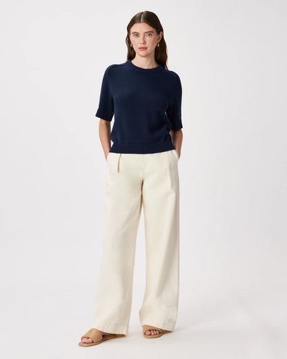 100% Organic Cotton Sweater Tee - XS / Navy