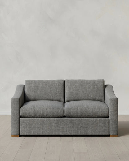 Hollis Slope Arm Sofa in Performance Chenille Linen Blend - 72" / Snow