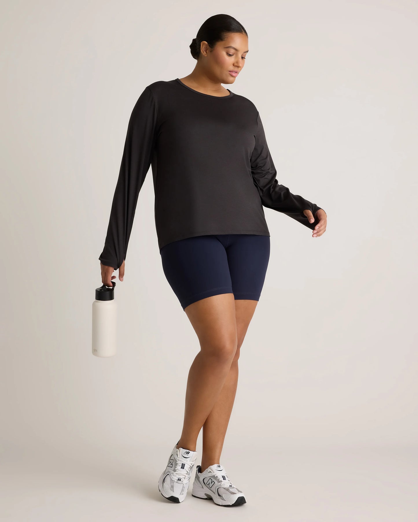 Flowknit Breeze Long Sleeve Top - XS / Heather Deep Navy