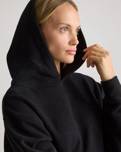 Organic Heavyweight Fleece Boyfriend Hoodie - XS / Heather Grey