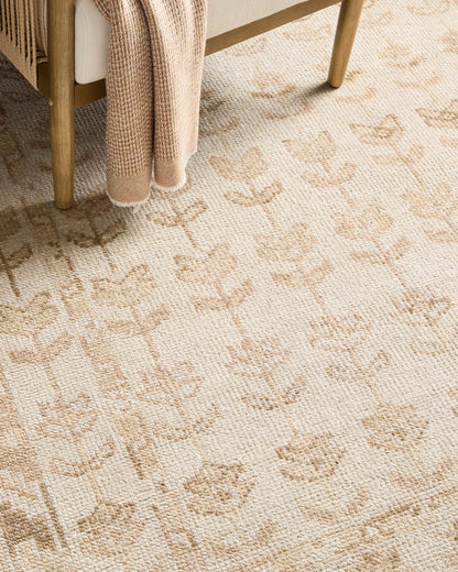 Mabel Hand-Knotted Wool Rug - 3' x 5' / Beige