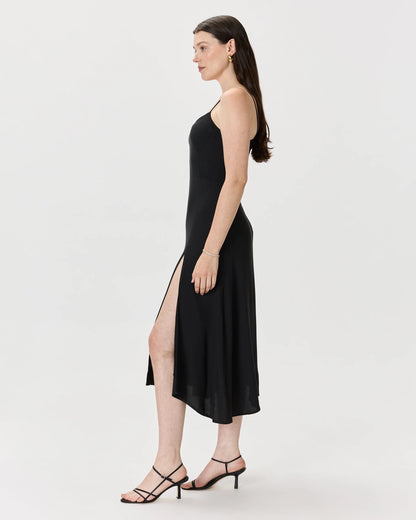 Lightweight Crepe Sweetheart Midi Dress - XS / Maroon