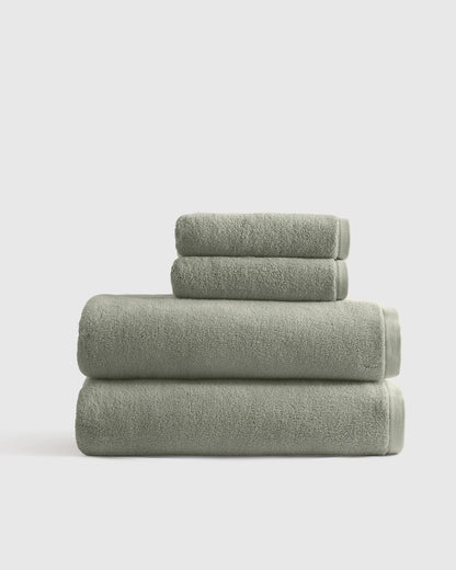 Plush Organic Turkish Cotton Bath Sheet Bundle (4 pieces) - One Size / White