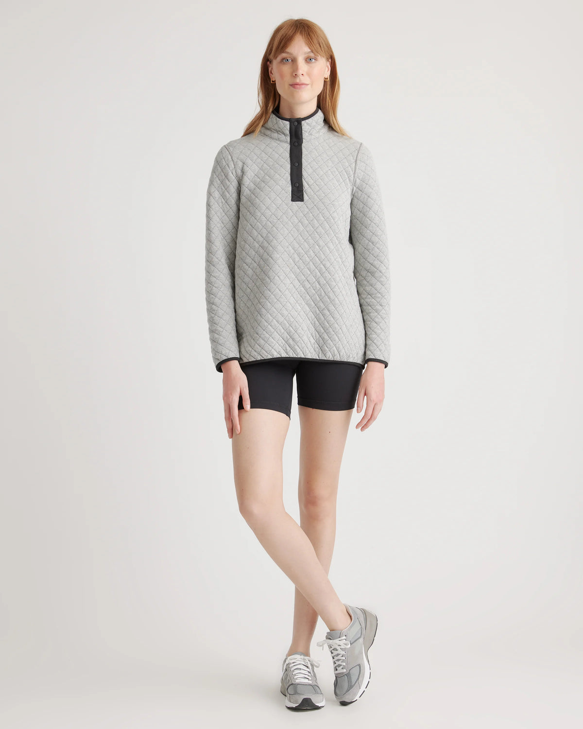 Reversible Quilted Pullover - XS / Charcoal/Grey