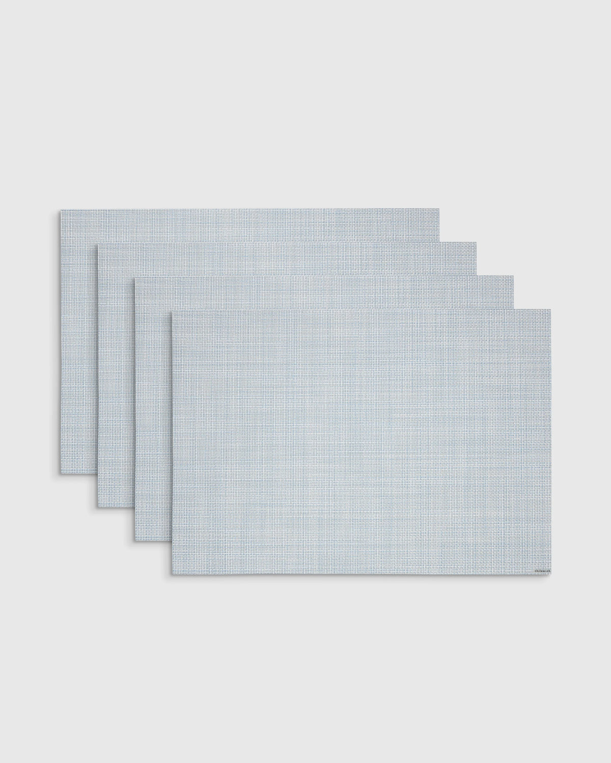 Mini Basketweave Easy-Care Rectangular Placemat, Set of 4 by Chilewich - One Size / Parchment