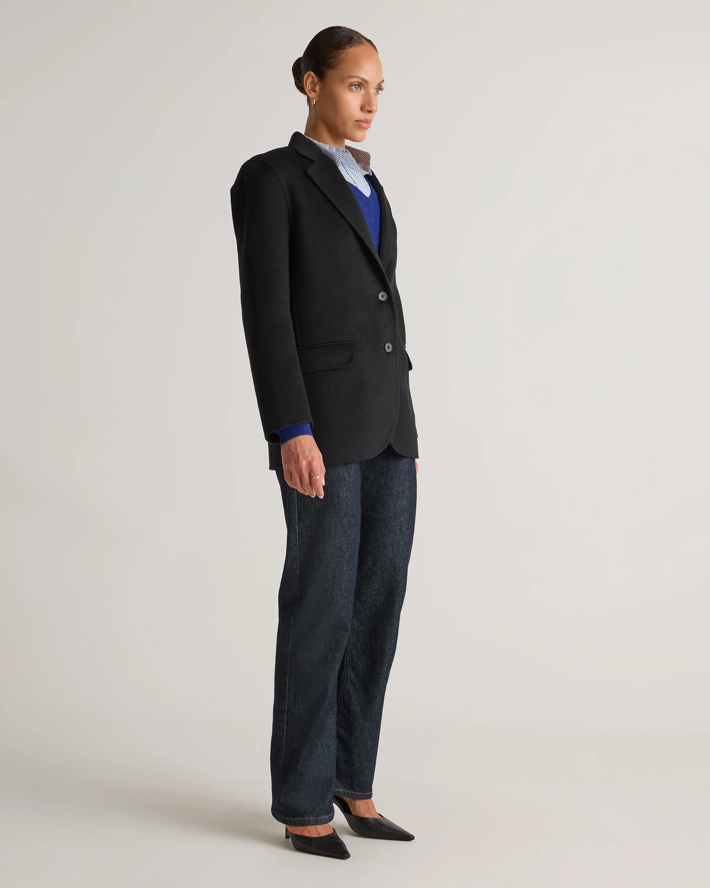 Double-Faced Merino Wool Soft Blazer - XS / Caramel
