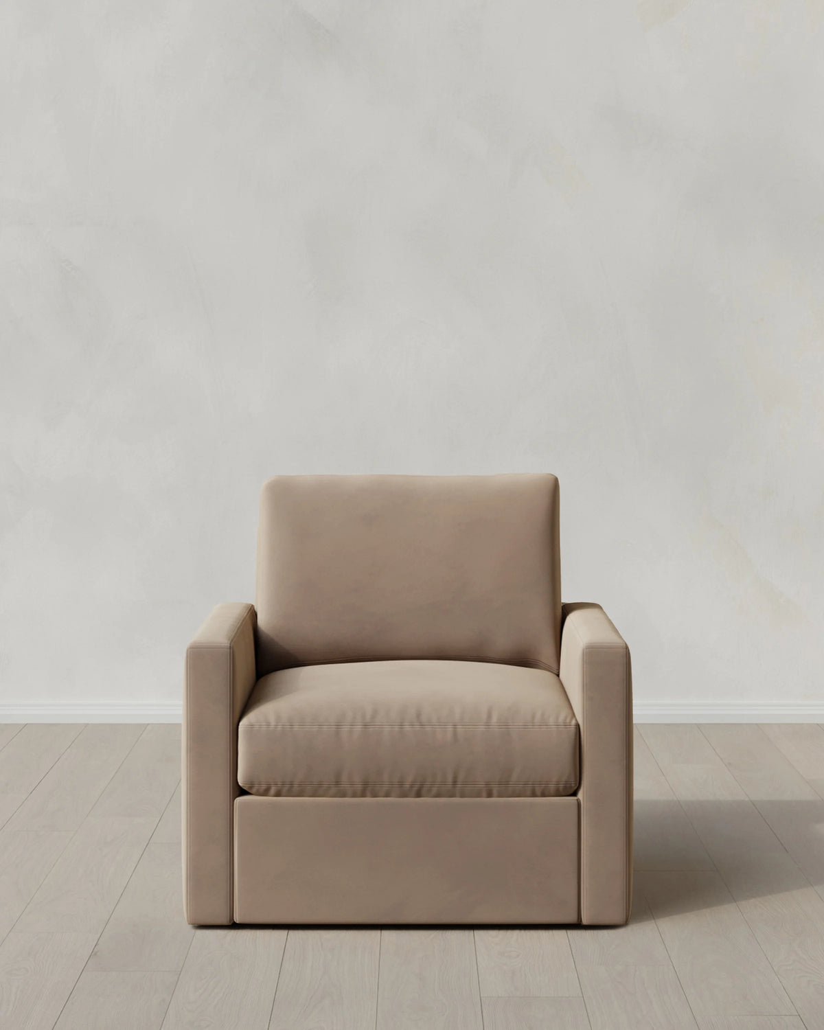 Brennan Swivel Chair in Performance Velvet - 32" / Rust
