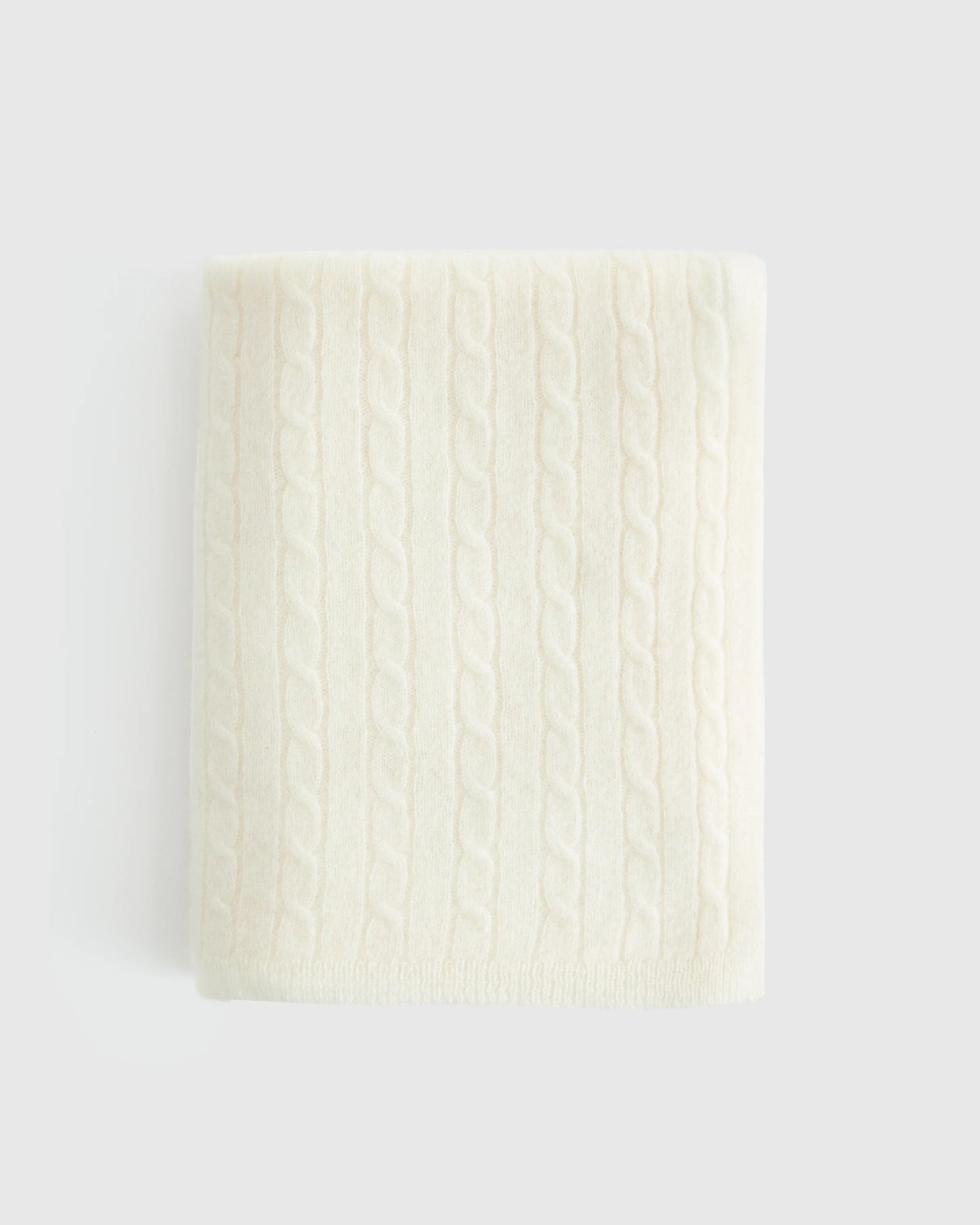 Mongolian Cashmere Cable Knit Baby Blanket - One Size / Teak
