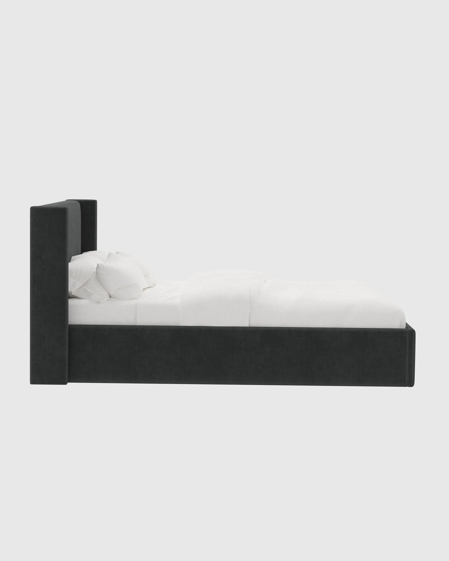 Wingback Bed in Performance Velvet - Full / Butterscotch
