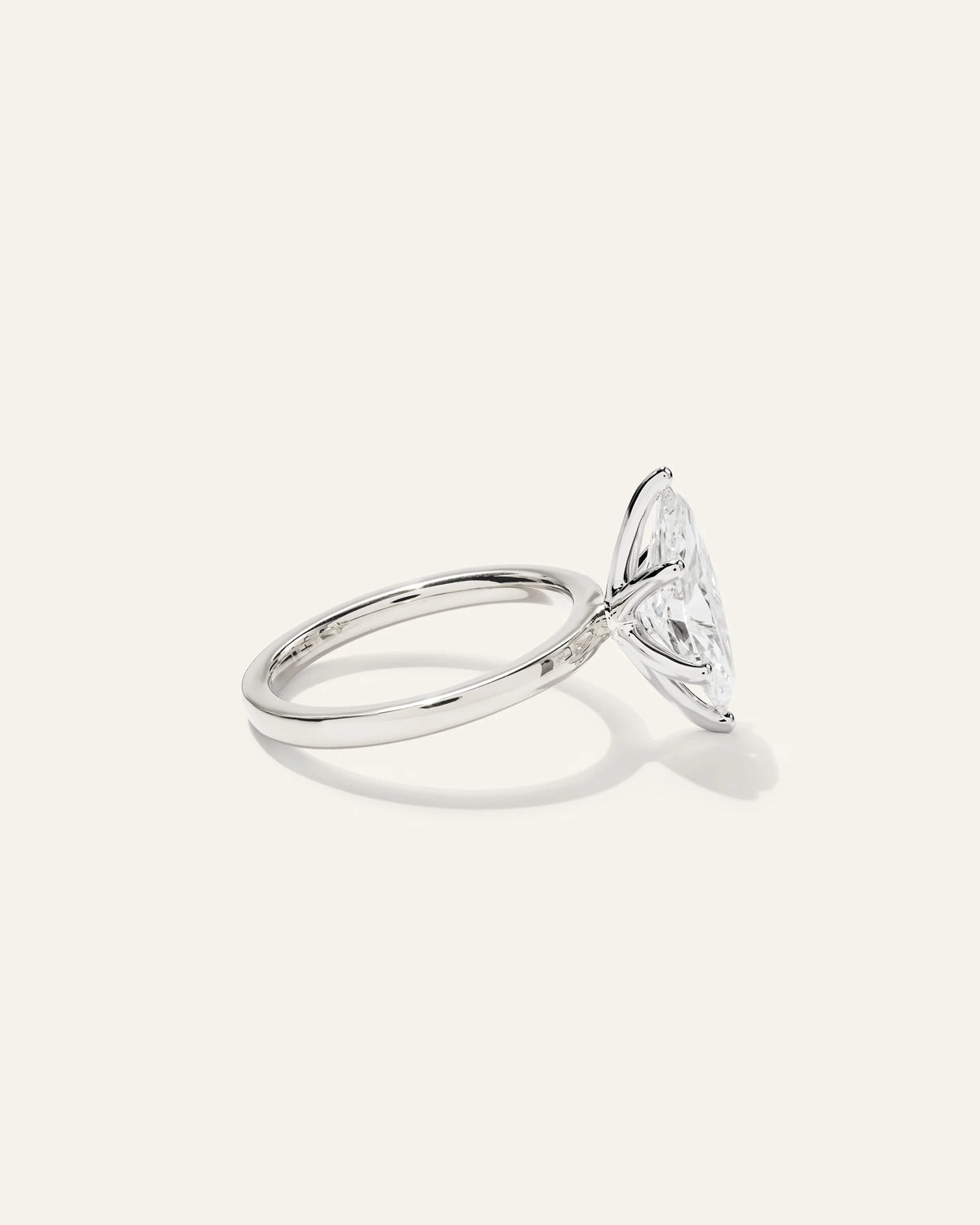 Lab Grown Diamond Marquise Comfort Fit Engagement Ring - 2.5ct - 4 / Yellow Gold