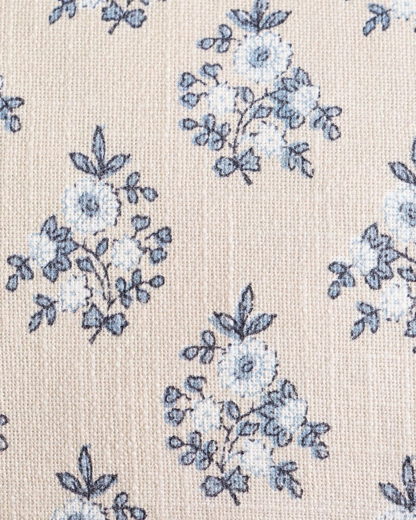 Piped Block Print Cotton Pillow Cover - 12x20 / Natural