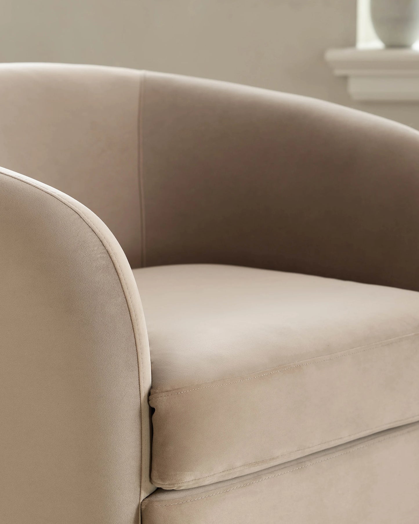 Performance Velvet Swivel Chair - One Size / Performance Velvet Taupe