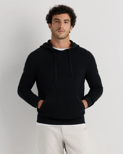 Organic Cotton Cashmere Waffle Hoodie - S / Bayberry Olive
