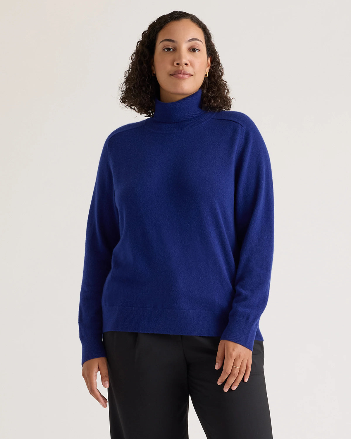 Mongolian Cashmere Turtleneck Sweater - XS / Heather Grey
