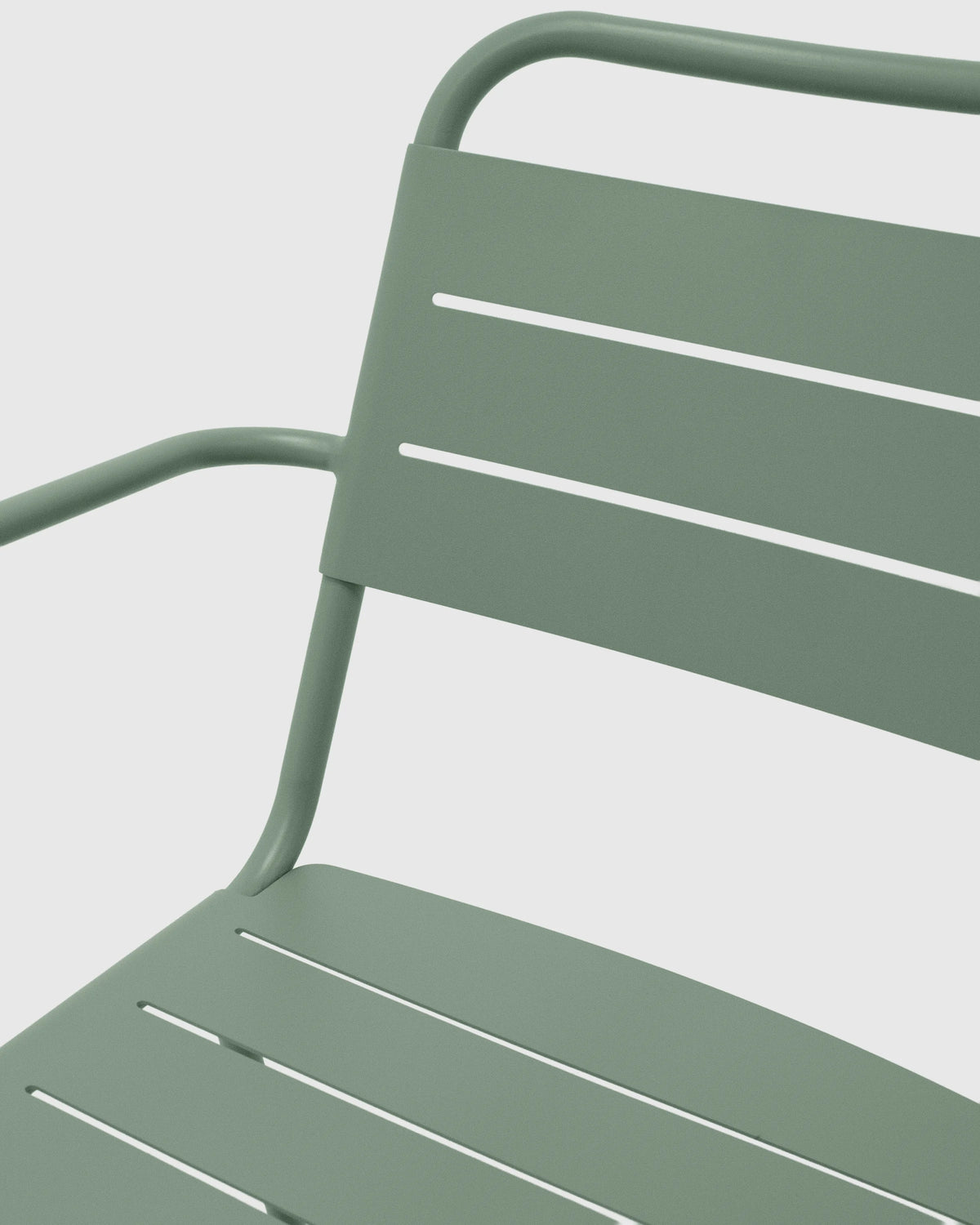 Powder-Coated Aluminum Outdoor Stacking Armchair (Set of 2) - Set of 2 / Sage Green