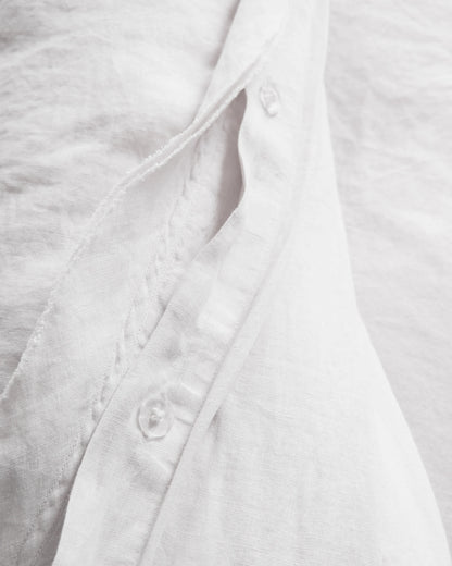 European Linen Double Flange Duvet Cover - Twin / Pine