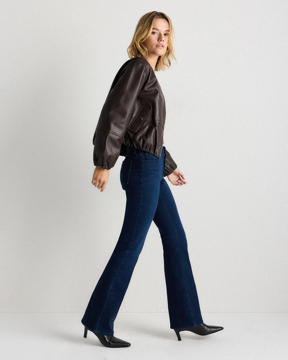 Luna Stretch Flare Jeans - 24 / Black