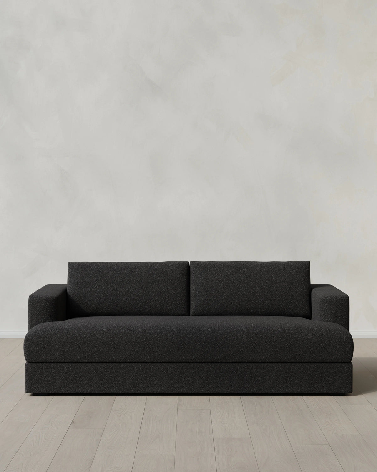 Sierra Curved Arm Sofa in Performance Boucle - 7ft / Linen