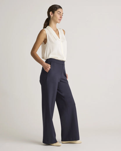 Ultra-Stretch Ponte Trouser - 0 / Navy