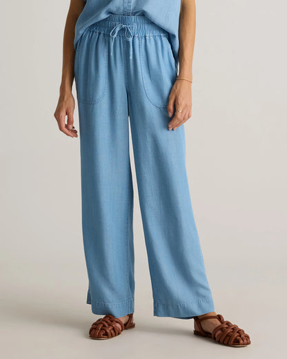 Pull-On Tencel Chambray Pants - XS / Medium Indigo