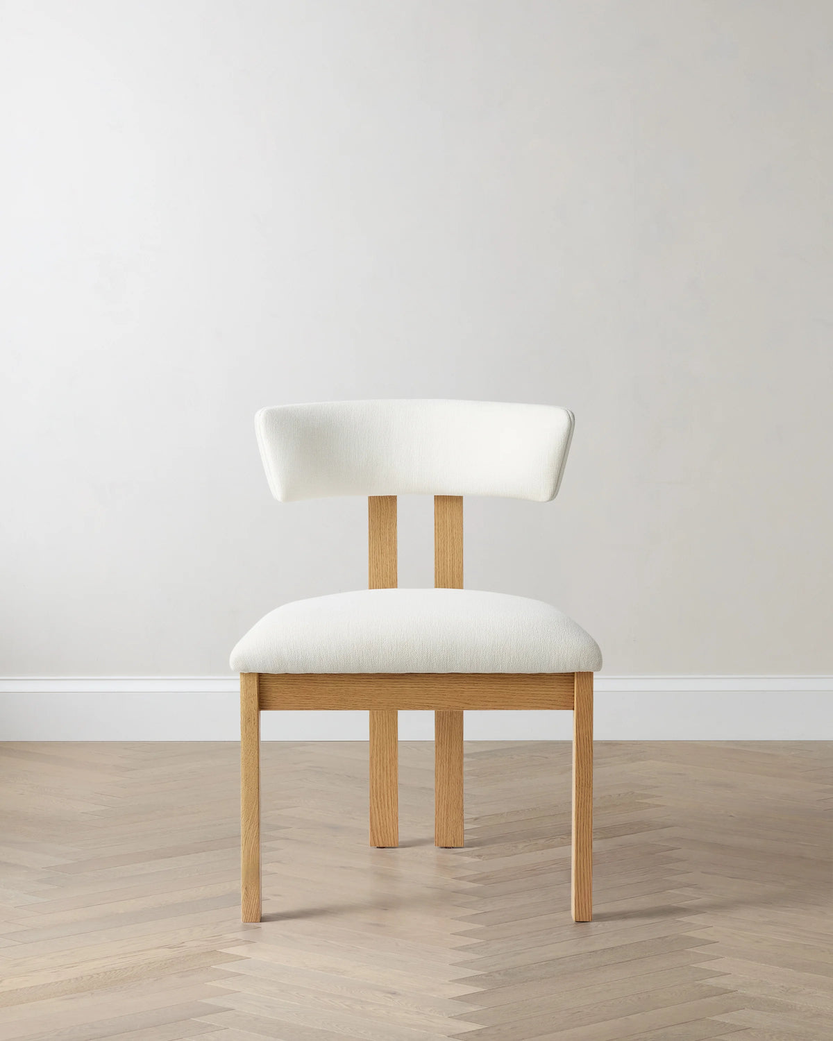 Solid Wood and Performance Fabric Dining Chair (Set of 2) - Set of 2 / Ivory/Natural