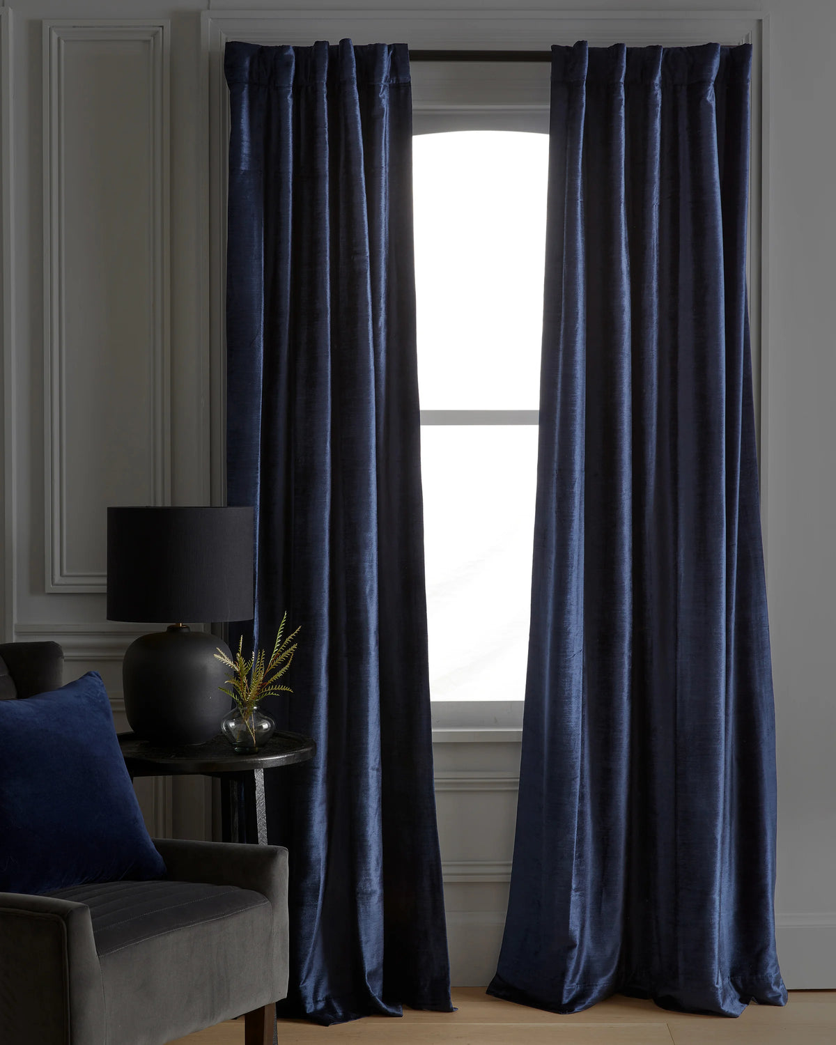 Luster Velvet True Blackout Curtain - Single Panel - 48x84 / Champagne