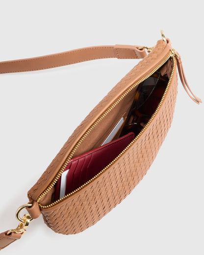 Sloane Handwoven Sling Bag - One Size / Taupe