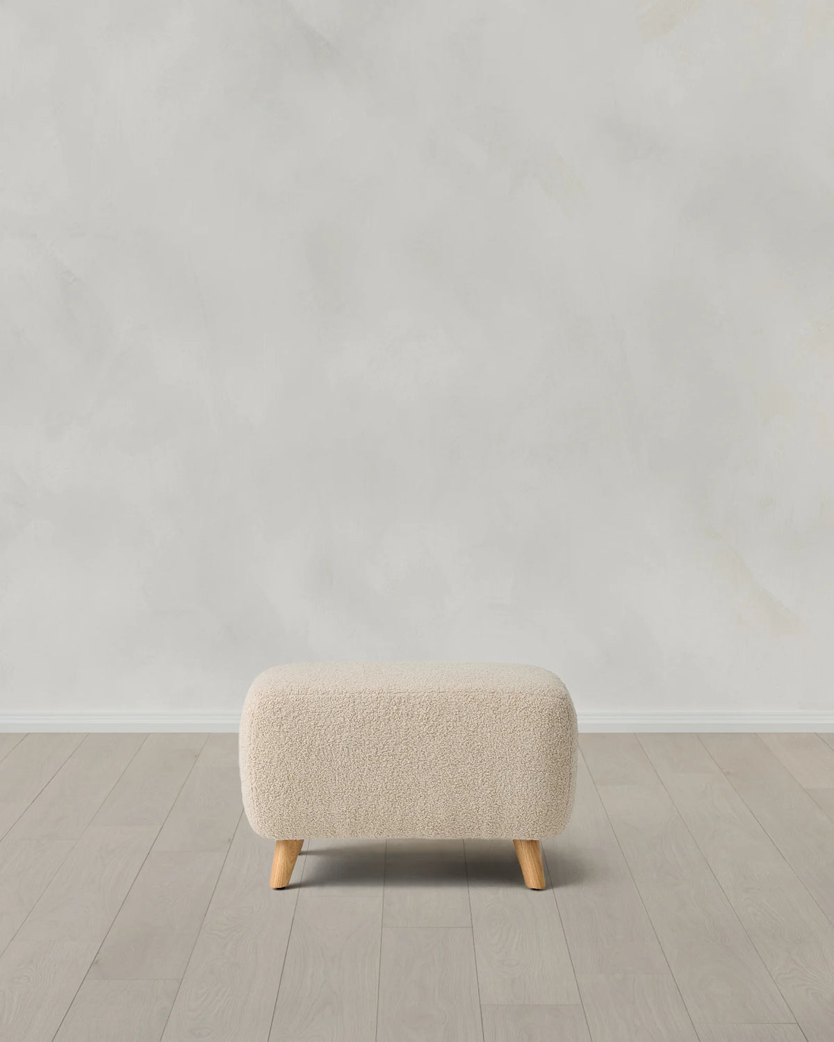 Teddy Boucle Petite Ottoman - One Size / Oatmeal