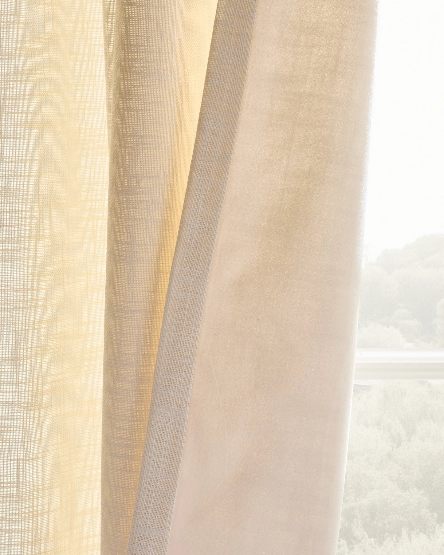 Textured Cotton Curtain - 48x84 / Ivory