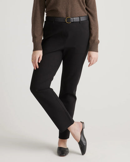 Ultra-Stretch Ponte Straight Leg 4-Pocket Pants - XS / Navy