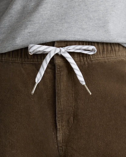 Organic Stretch Corduroy Drawstring Trousers - S / Storm Blue