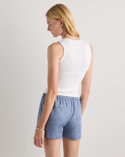 Vintage Wash Tencel Utility Shorts - XS / Moonstone Blue