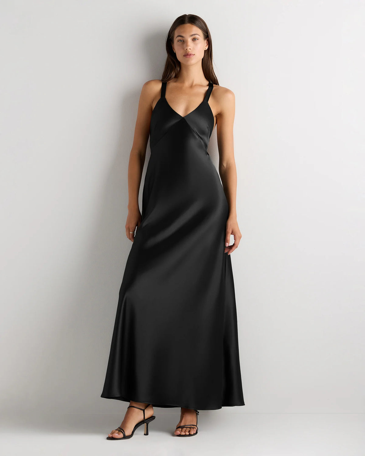 Bianca Stretch Satin Dress - 0 / Garden Sage Green