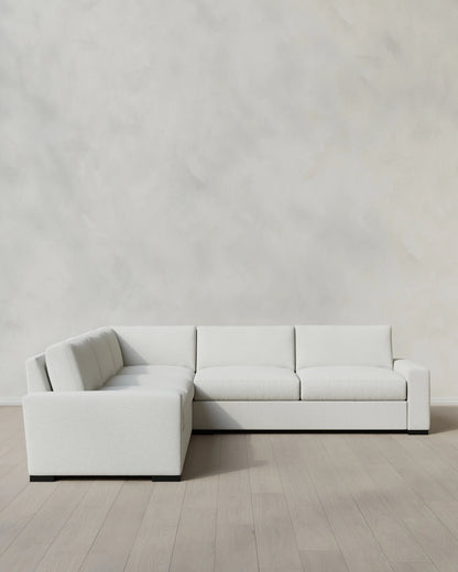 Stillman L Sectional in Performance Basketweave - 116x116 / Flax