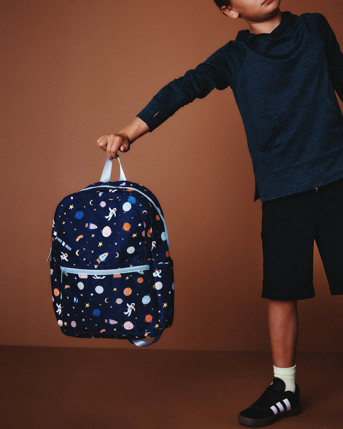 Recycled Double Pocket Backpack - One Size / Rainbow Clouds