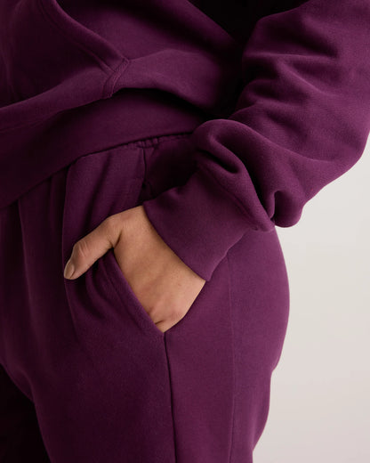 Organic Heavyweight Fleece Boyfriend Sweatpants - XS / Heather Grey