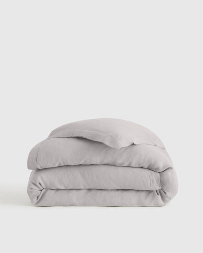 European Linen Double Flange Duvet Cover - Twin / Pine
