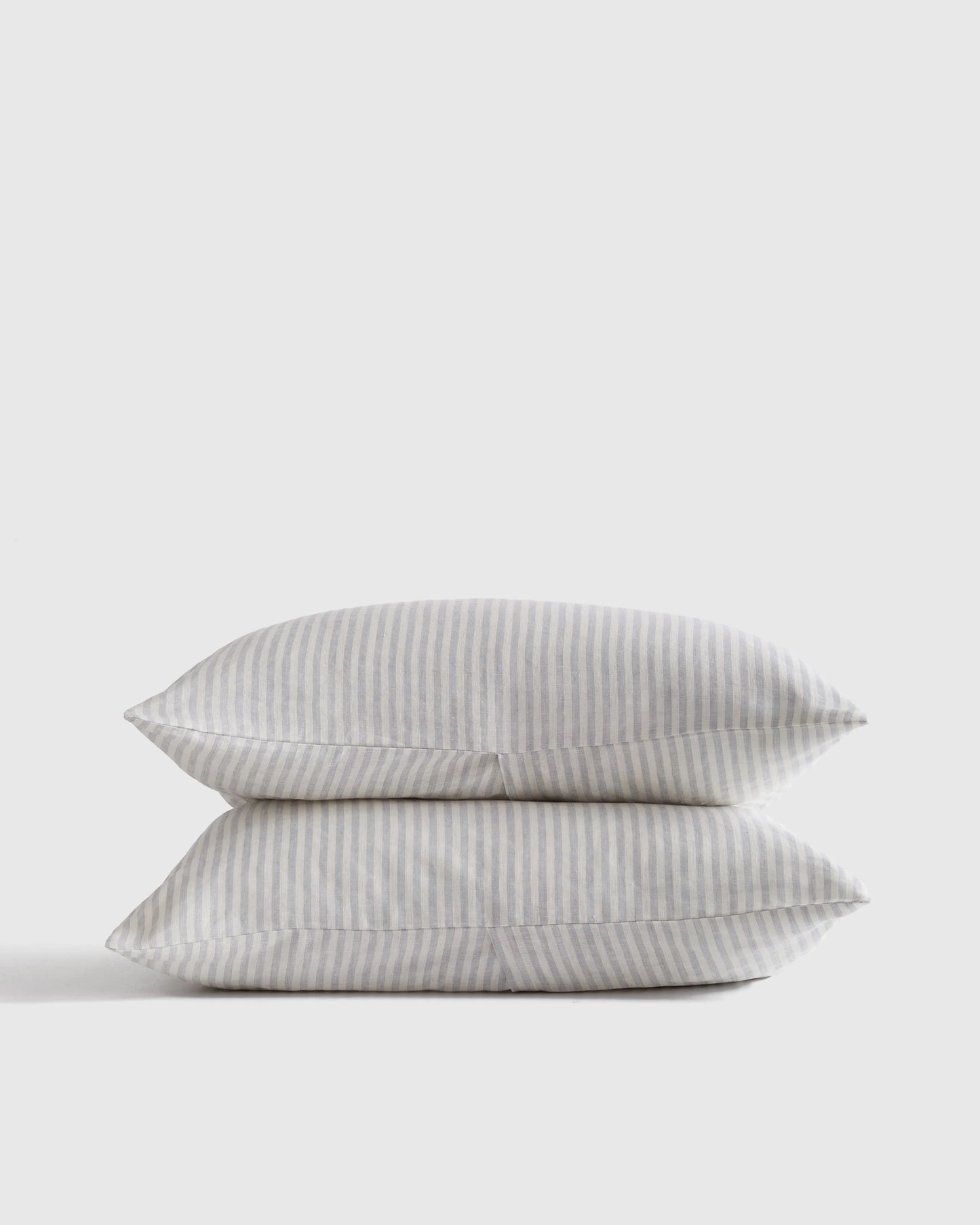 European Linen Stripe Sham Set - Standard / Natural/White Stripe