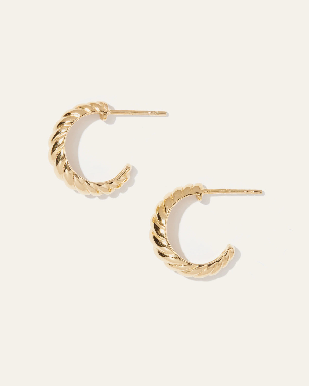 Croissant Hoops - One Size / Gold Vermeil