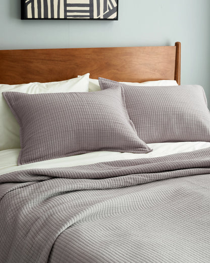 Organic Ribbed Cotton Coverlet - Twin / Toffee