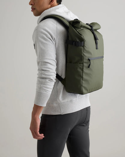 Weather Proof Roll-Top Backpack - One Size / Navy