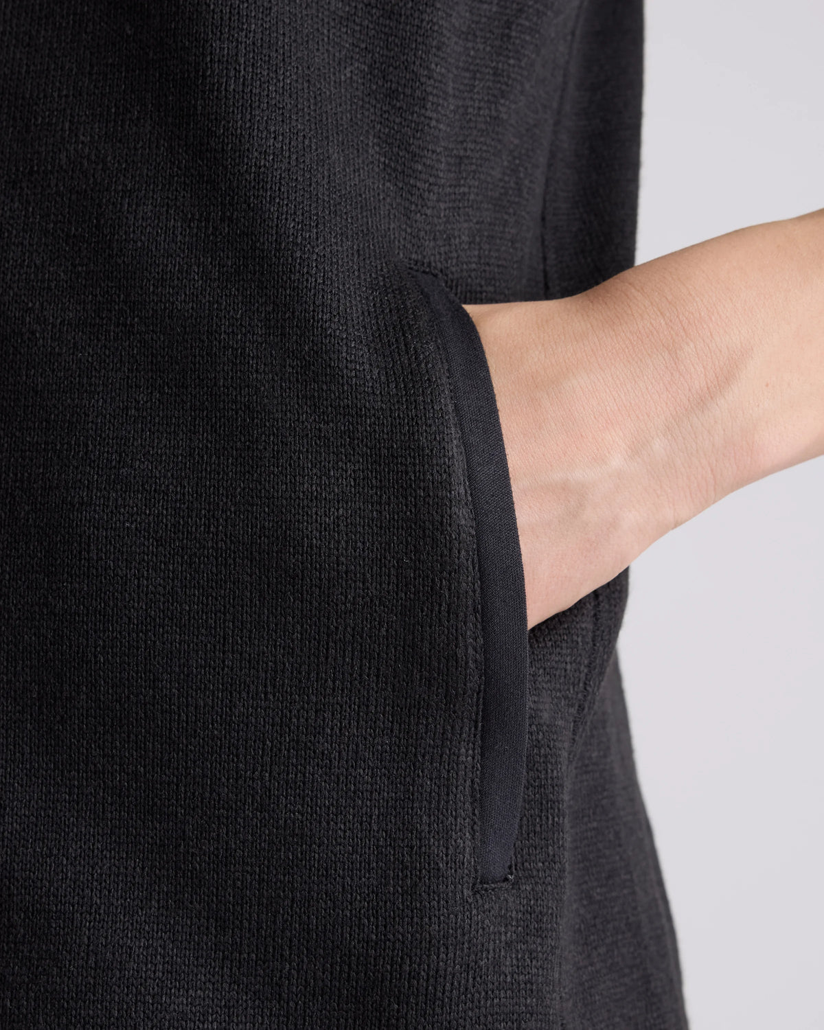 Sweater-Knit Fleece Full-Zip Vest - XS / Heather Mineral Green