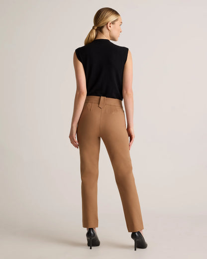 Ultra-Stretch Ponte Straight Leg Mariner Pants - XS / Morel Grey